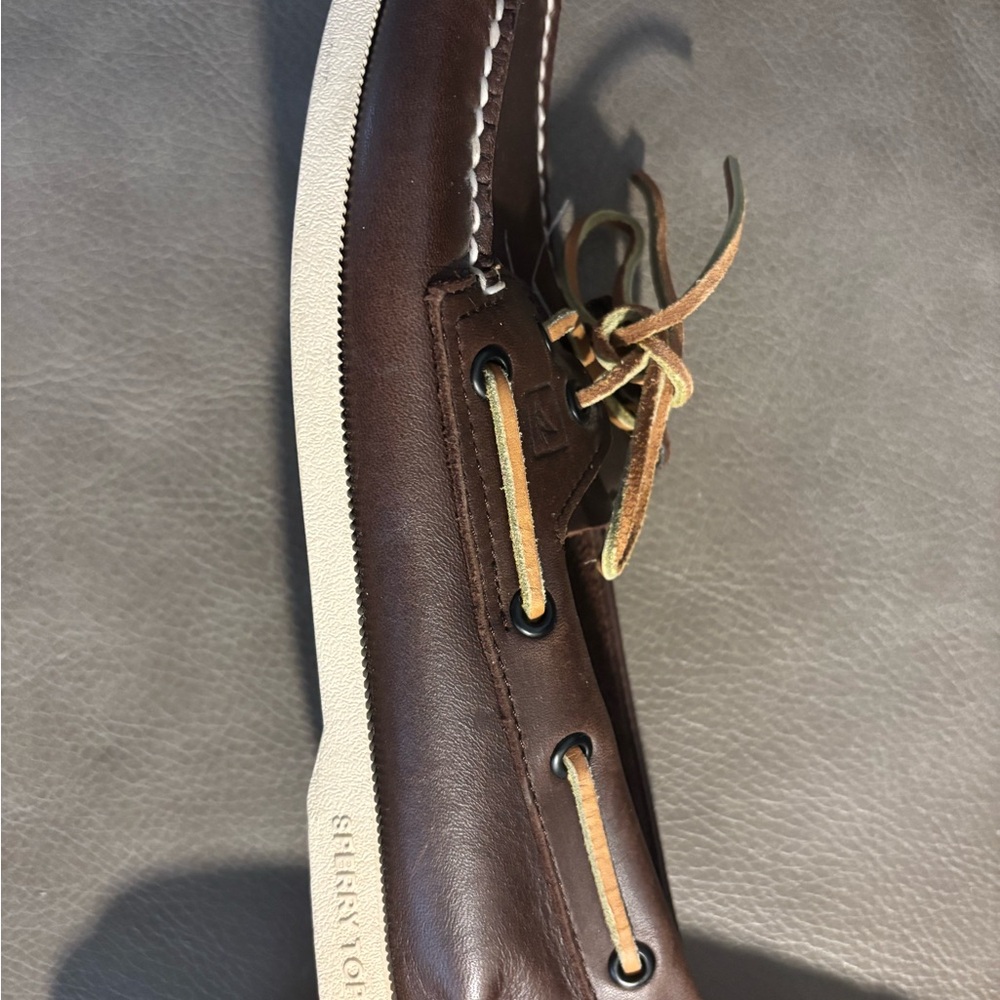 Sperry Dark Brown Leather Boat Shoes - Picture 3 of 5